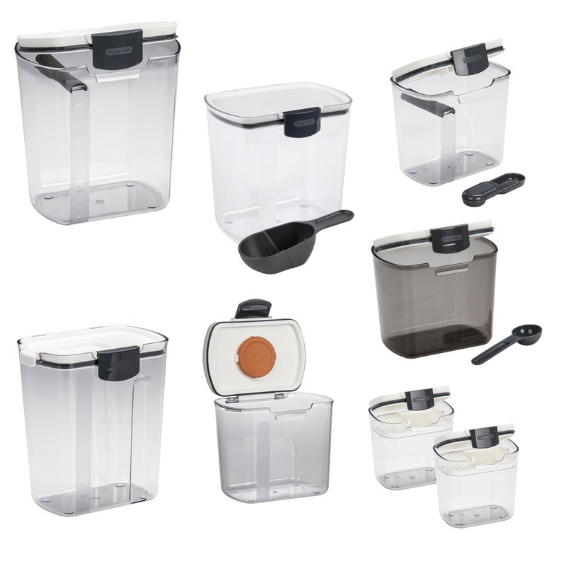 Progressive ProKeeper Baker's Airtight Kitchen Storage Canister Container Set for Flour, Sugar & More, Keeps Ingredients Fresh, with Accessories (Multicolor, 8- Piece) - Image 1
